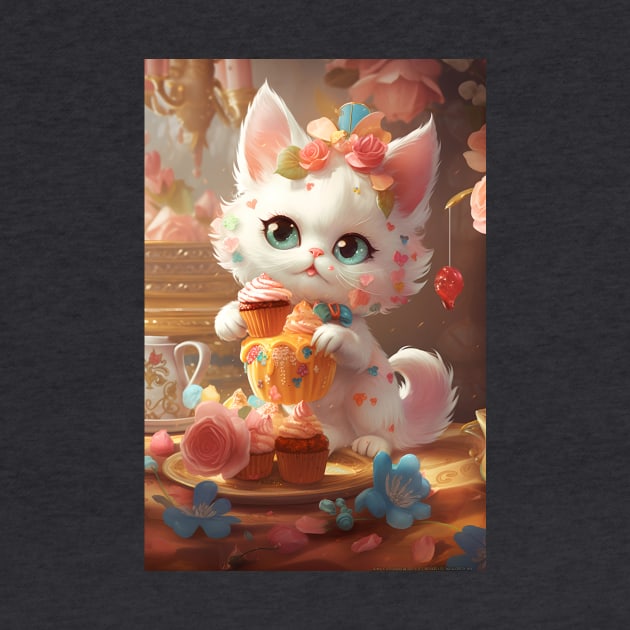 Cute Dessert Kitty 1 by redwitchart